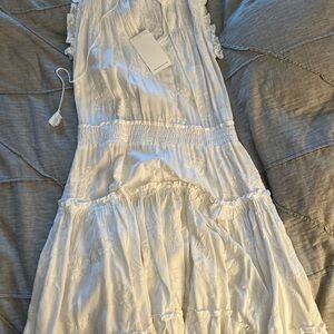 White Ruffled Maxi Dress